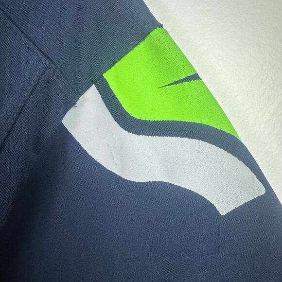 Nike NFL On Field Mens Seattle Seahawks #3 Russell Wilson Blue Home Jersey XL - Picture 9 of 13